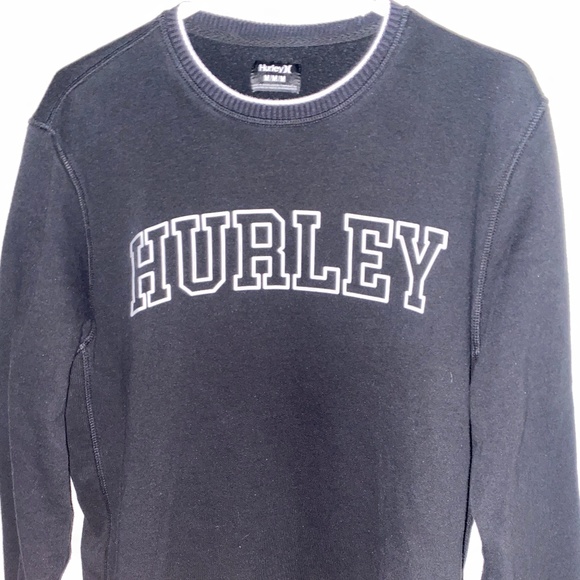 Mens Medium Black Hurley Crewneck - Picture 1 of 3